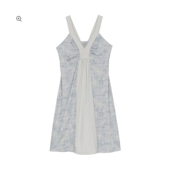 Patagonia Corinne Light Grey Printed VNeckline Athletic Tennis Dress - Picture 2 of 11